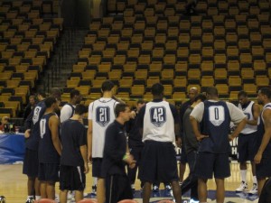 Villanova prior to their session