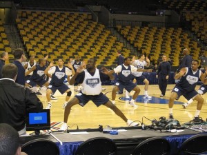 Villanova going through their drills