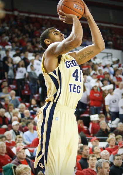 Glen Rice, Jr. lines one up for the Yellow Jackets