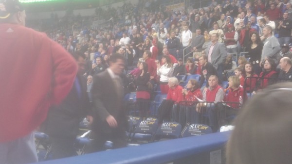 Our amateur cell phone camera captured Steve Alford walking to the locker room after an ejection. 