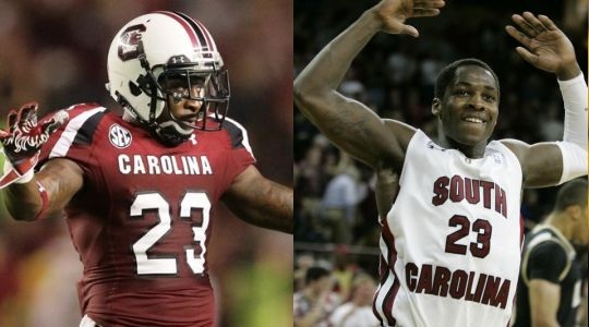Fresh off the gridiron, Bruce Ellington is now helping the Gamecocks win on the hardcourt
