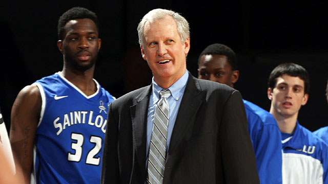 Jim Crews can smirk a little after leading the Billikens from afterthought to league champions. (USATSI)