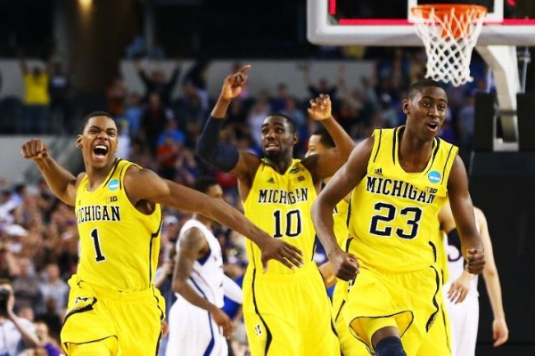 Storming back in the final moments to tie Kansas, then win in overtime, Michigan's resolve and determination down the stretch was something to behold (Getty Images).