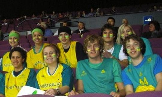 Gael stalwarts Mitchell Young and Matthew Dellavedova, on the right above, have been together since playing youth basketball in Australia. They are pictured at a 2007 match between Australia and New Zealand featuring another Gael star, Patty Mills. Also pictured next to Young is Kate Gaze, who plays for the Saint Mary's women's team, and Jorden Page, who came to Saint Mary's with Dellavedova and Young. In the row behind them looking over Gaze's shoulder in a baseball cap is Clint Steindl, another Aussie who starred for Saint Mary's.