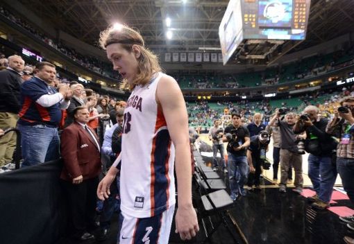 In what is likely the last collegiate game for Kelly Olynyk, the Gonzaga star went out with a game-high 26 points and 9 rebounds. (AP)