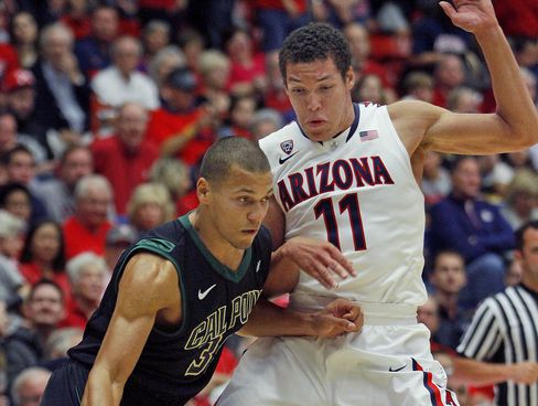 Freshman Aaron Gordon Modeling Arizona's Home Uniforms (credit: John Miller)