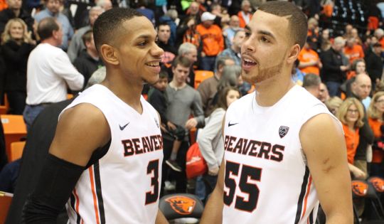 Cooke, left, and Roberto Nelson have led the Beavers to victory in four of their last five conference games. (Rockne Andrew Roll/RTC)
