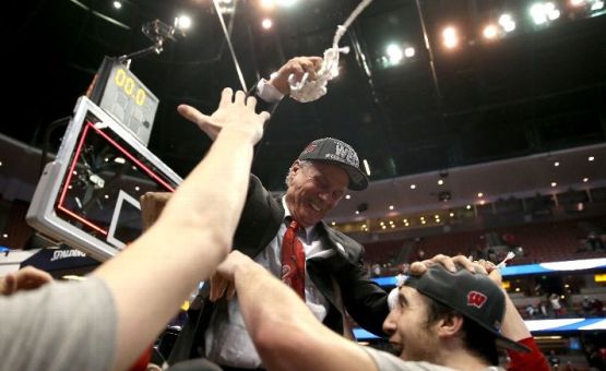 Celebrate Bo Ryan - you are finally going to the Final Four. (Getty)