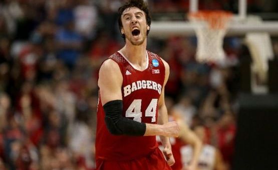 Frank Kaminsky was simply outstanding against the more athletic Arizona front line. (Jeff Gross/Getty Images)