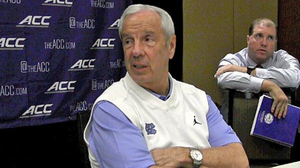 Roy Williams was deluged with questions regarding an ongoing NCAA investigation