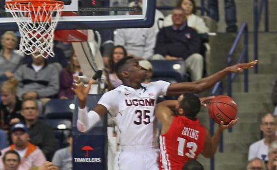Brimah Is Already A Premier Shot-Blocker, Now He Just Needs To Stop Fouling. (Bob Stowell/UConn)