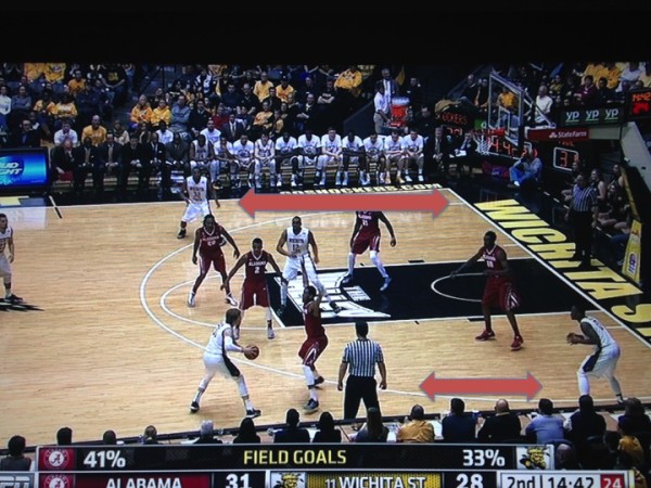 Not a lot of space in the middle. Wichita State has some open space in long range, but that's about it. 