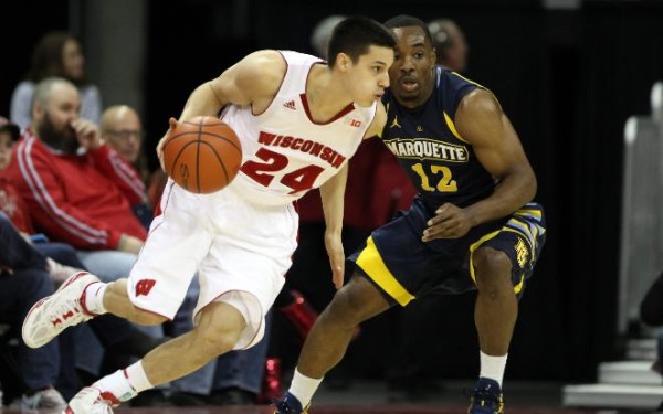 Bronson Koenig needs to help Wisconsin control the tempo if they want to beat North Carolina.  (AP)