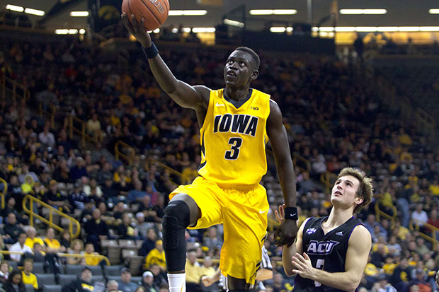 Peter Jok is playing like an all-Big Ten player in his first season in the starting lineup. (Alyssa Hitchcock, The Daily Iowan)