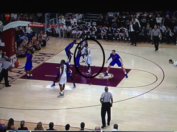 A slightly different formation from Kennedy this time (screen grab via ESPN). 