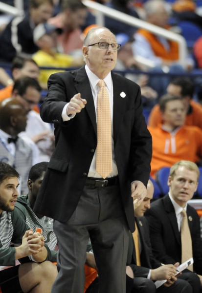 Jim Larranaga hopes to see Miami's name called out during Sunday's NCAA Selection show. (Photo by Liz Condo, theACC.com)