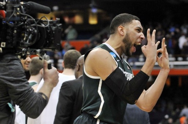 Denzel Valentine and the Spartans hope to wind up in Indy next weekend. (Mark Konezny-USA TODAY Sports)