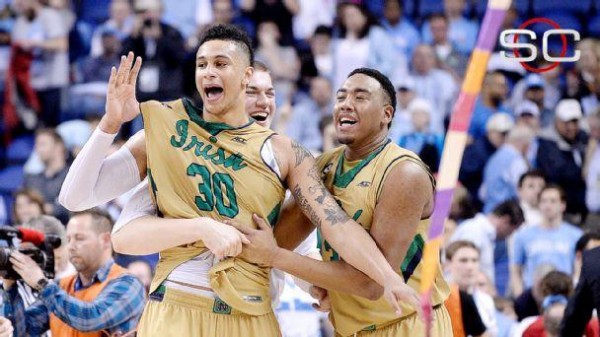 Notre Dame will try and defy NCAA Tournament history after winning the ACC Championship. (AP Photo/Bob Leverone) 