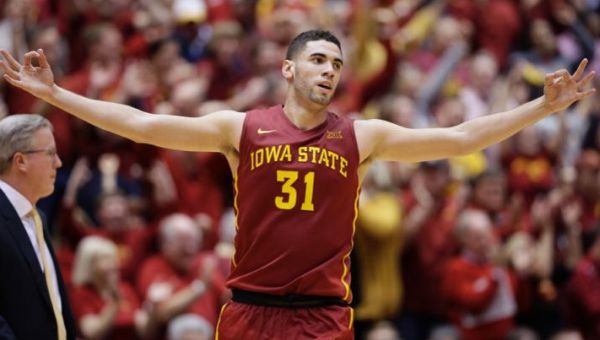 Like their star Georges Niang, Iowa State fans had a lot to celebrate about. (AP Photo/Charlie Neibergall)