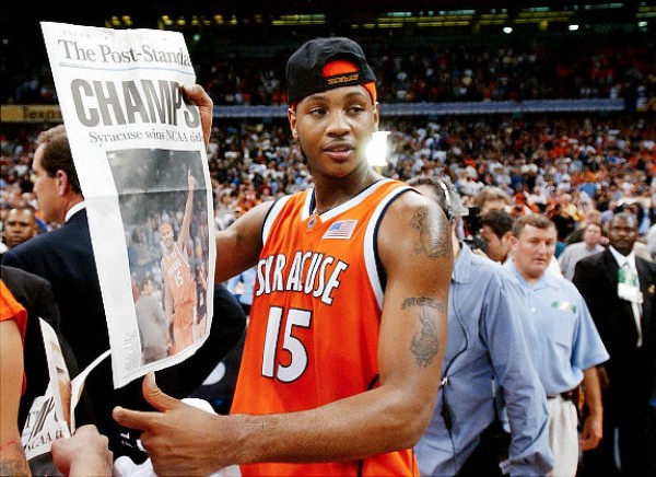 The Super Bowl last fell in January in 2003, when Carmelo Anthony lifted Syracuse to their first national title (Schneider / KRT)